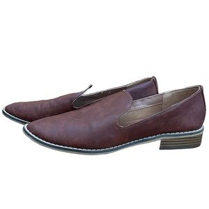 Indigo Road 10M Tan Faux Leather Loafers Office Wear Casual Preppy